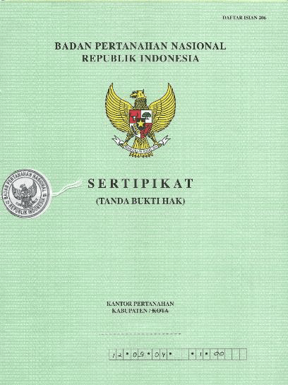Sertifikat Hak Milik Resmi Safira Gold Mansion Sidoarjo - Badan Pertahanan Nasional Republik Indonesia
