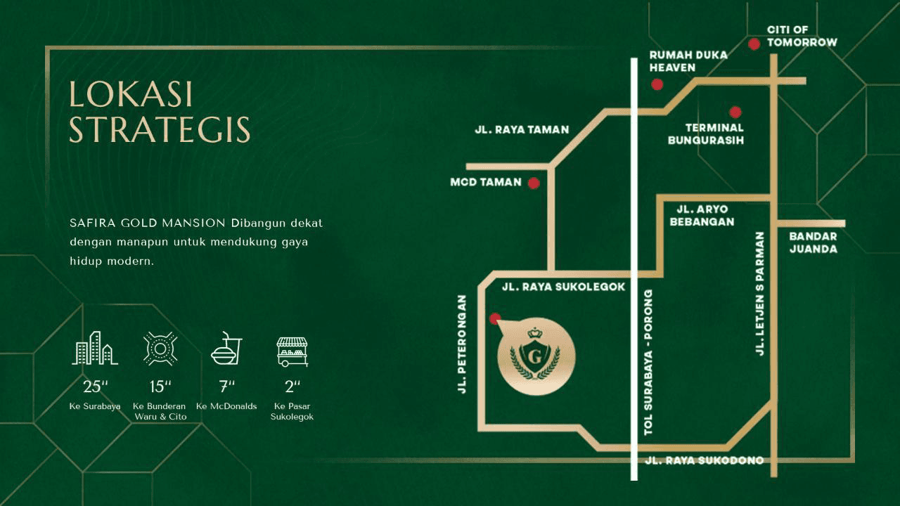 Denah Lokasi Safira Gold Mansion