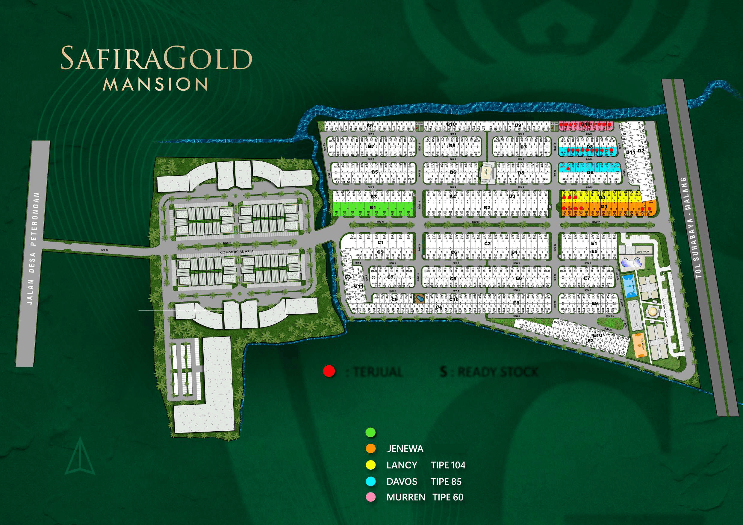 Denah Lokasi Perumahan Safira Gold Mansion Sidoarjo - Tata Ruang Modern dan Strategis